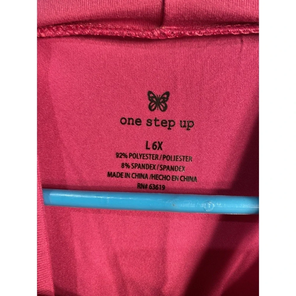 one step up‎ girls pink long sleeve shirt size large 6x